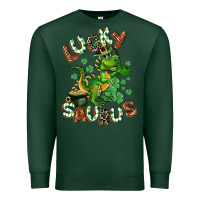 Sports Green Lucky Saurus Premium Sweatshirt - CowGirlArtShop