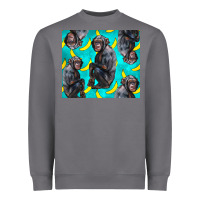Storm Chimpanzee And Banana Heavyweight Sweatshirt - LillyAllenDesigns