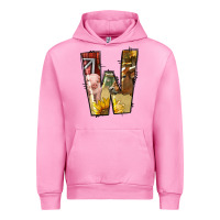 Fuchsia Pink farm life alphabet lowercase letters w Urban Hoodie - BundleAndBundleShop