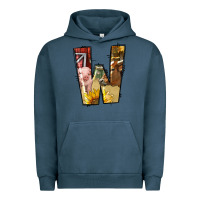 Pigment Midnight Navy farm life alphabet lowercase letters w Urban Hoodie - BundleAndBundleShop