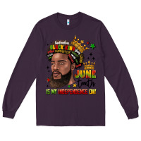 Plum juneteenth is my independence day Long Sleeve Tee - LillyAllenDesigns