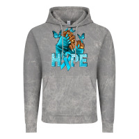 Hope Teal Ribbon Ovarian Cancer Nails Vintage Hoodie | Teevron