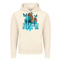 Vintage Artic Hope teal ribbon Ovarian Cancer nails Vintage Hoodie - NancyCooperArtShop