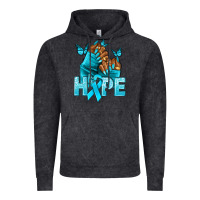 Vintage Black Hope teal ribbon Ovarian Cancer nails Vintage Hoodie - NancyCooperArtShop