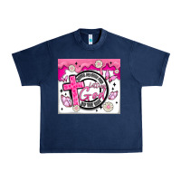 Navy doing my best and letting god Urban Heavy Tee - MaliasSmallBusiness