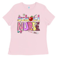 Bubblegum Pink school nurse Ladies Tee - BundleAndBundleShop