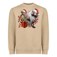 Mushroom Christmas Baboon Baby And Mama Heavyweight Sweatshirt - LillyAllenDesigns