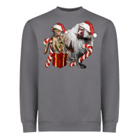 Storm Christmas Baboon Baby And Mama Heavyweight Sweatshirt - LillyAllenDesigns