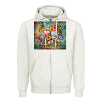 Oatmeal Heather western refuse to sink tumbler tbs Zipper Hoodie - TumblerDesignByShophia