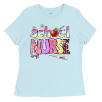 Baby Blue school nurse Ladies Tee - BundleAndBundleShop