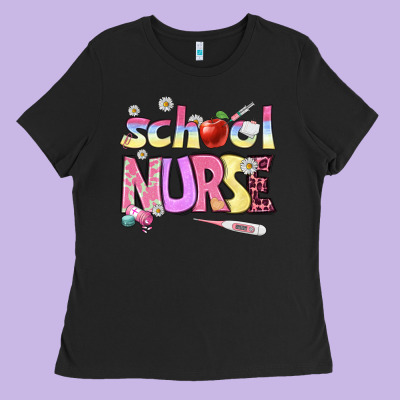 School Nurse Ladies Tee Designed By Bundleandbundleshop