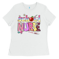White school nurse Ladies Tee - BundleAndBundleShop