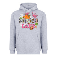 Heather Grey One hip Lunch Lady Easter Day Heavyweight Hoodie - CowGirlArtShop
