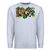 Heather Grey Western luck St. Patrick's Day Premium Sweatshirt - CowGirlArtShop