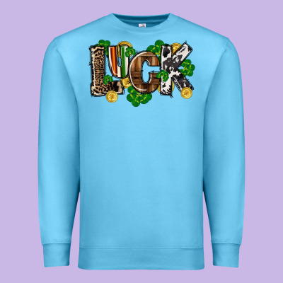 Western Luck St. Patrick's Day Premium Sweatshirt Designed By Cowgirlartshop