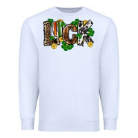 White Western luck St. Patrick's Day Premium Sweatshirt - CowGirlArtShop