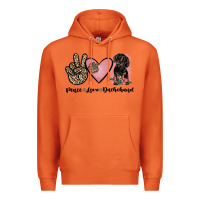 Carrot peace love dachshund Premium Hoodie - JahusDesignShop