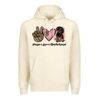 Sandshell peace love dachshund Premium Hoodie - JahusDesignShop