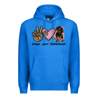True Royal peace love dachshund Premium Hoodie - JahusDesignShop