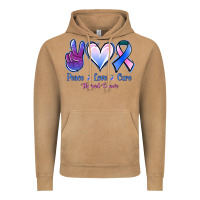 Vintage Camel Peace love cure Thyroid Cancer Vintage Hoodie - NancyCooperArtShop