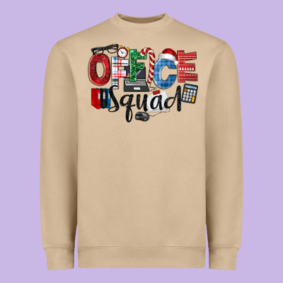 Office Squad Christmas Heavyweight Sweatshirt Designed By Lillyallendesigns