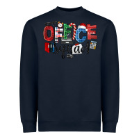 Navy Office Squad Christmas Heavyweight Sweatshirt - LillyAllenDesigns