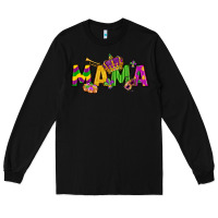 Black mama mardi gras Long Sleeve Tee - LillyAllenDesigns
