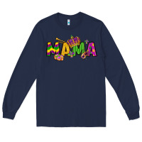 Navy mama mardi gras Long Sleeve Tee - LillyAllenDesigns