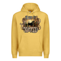 Antique Gold Keep it wild western bull Premium Hoodie - HowdyJamesFarm