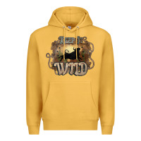 Mustard Keep it wild western bull Premium Hoodie - HowdyJamesFarm