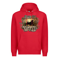 Red Keep it wild western bull Premium Hoodie - HowdyJamesFarm