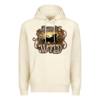 Sandshell Keep it wild western bull Premium Hoodie - HowdyJamesFarm