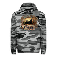 Slate Camo Keep it wild western bull Premium Hoodie - HowdyJamesFarm