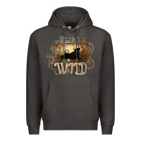 Smoke Keep it wild western bull Premium Hoodie - HowdyJamesFarm