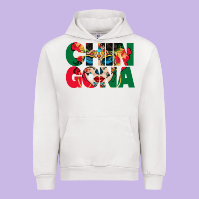 Chingona Sugar Skull Urban Hoodie Designed By Bundleandbundleshop