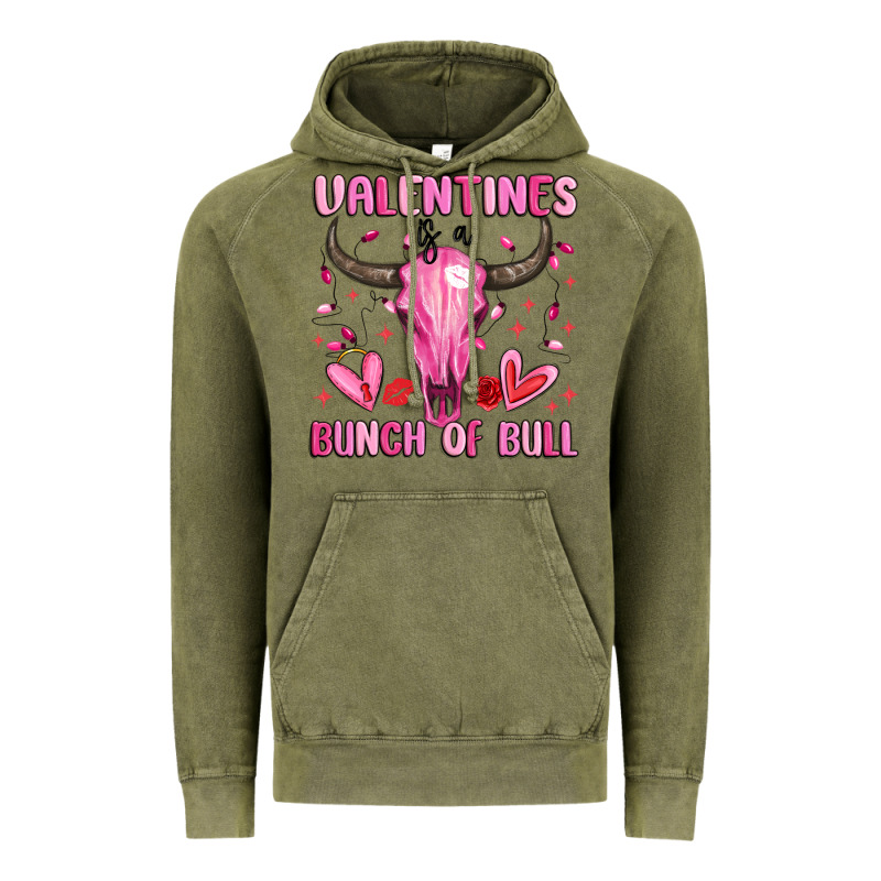 Valentines Is A Bunch Of Bull Vintage Hoodie by MaliasSmallBusiness | Teevron