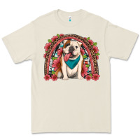 Bone english bulldog floral rainbow Premium Tee - Artiststas