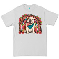 Dove Grey english bulldog floral rainbow Premium Tee - Artiststas