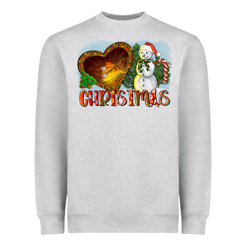 Christmas Snowman Heavyweight Sweatshirt by LillyAllenDesigns | Teevron