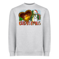 Heather Grey Christmas Snowman Heavyweight Sweatshirt - LillyAllenDesigns