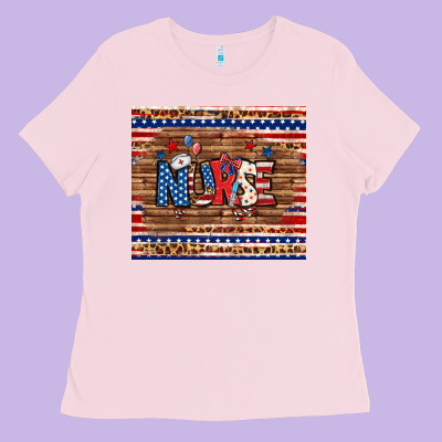 American Nurse Tumbler Ladies Tee Designed By Bundleandbundleshop