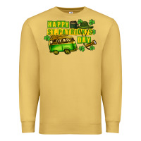 Antique Gold Camper Happy St. Patrick's Day Premium Sweatshirt - CowGirlArtShop