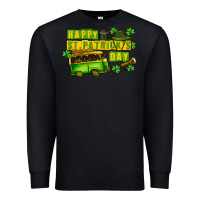 Black Camper Happy St. Patrick's Day Premium Sweatshirt - CowGirlArtShop