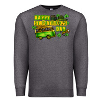 Charcoal Heather Camper Happy St. Patrick's Day Premium Sweatshirt - CowGirlArtShop