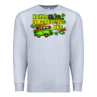 Heather Grey Camper Happy St. Patrick's Day Premium Sweatshirt - CowGirlArtShop
