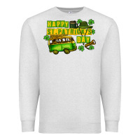 Oatmeal Heather Camper Happy St. Patrick's Day Premium Sweatshirt - CowGirlArtShop