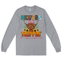 Heather Grey heifers be trippin' Long Sleeve Tee - LillyAllenDesigns