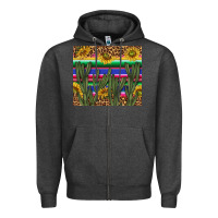 Charcoal Heather western desert with leopard and sunflowers tumbler tbs Zipper Hoodie - TumblerDesignByShophia