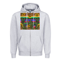 Heather Grey western desert with leopard and sunflowers tumbler tbs Zipper Hoodie - TumblerDesignByShophia