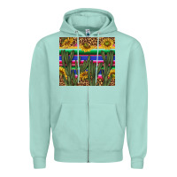 Seafoam western desert with leopard and sunflowers tumbler tbs Zipper Hoodie - TumblerDesignByShophia